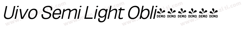 Uivo Semi Light Obli字体转换